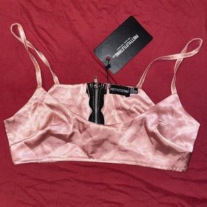 Satin Rose Gold Pink Pretty Little Thing Bralette